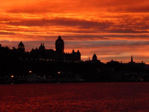 sunset over Quebec