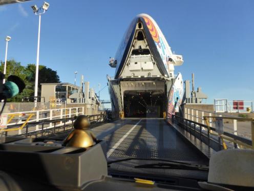entering ferry